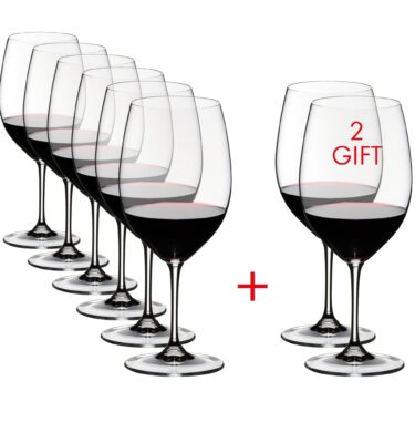 RIEDEL, VINUM CABERNET SAUVIGNON/MERLOT (BORDEAUX) PAY 6 GET 8