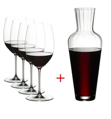 RIEDEL, VERITAS CABERNET/ MERLOT + MOSEL DECANTER