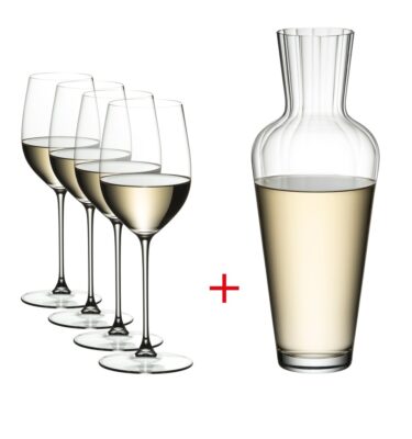 RIEDEL VERITAS RIESLING/ZINFANDEL + MOSEL DECANTER
