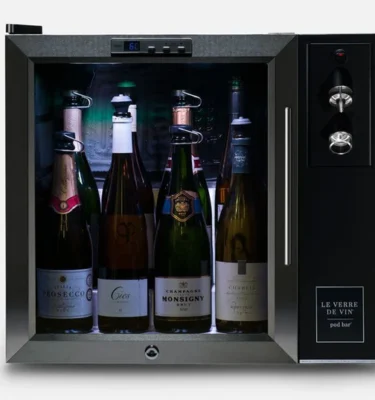 BERMAR, SINGLE POD BAR WITH DUAL WINE POD SYSTEM